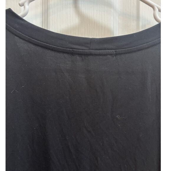 NWT Beacon Apparel Women L 3/4 Sleeve Black Knit Top Sheer Sleeves Chic Classic - Picture 6 of 8